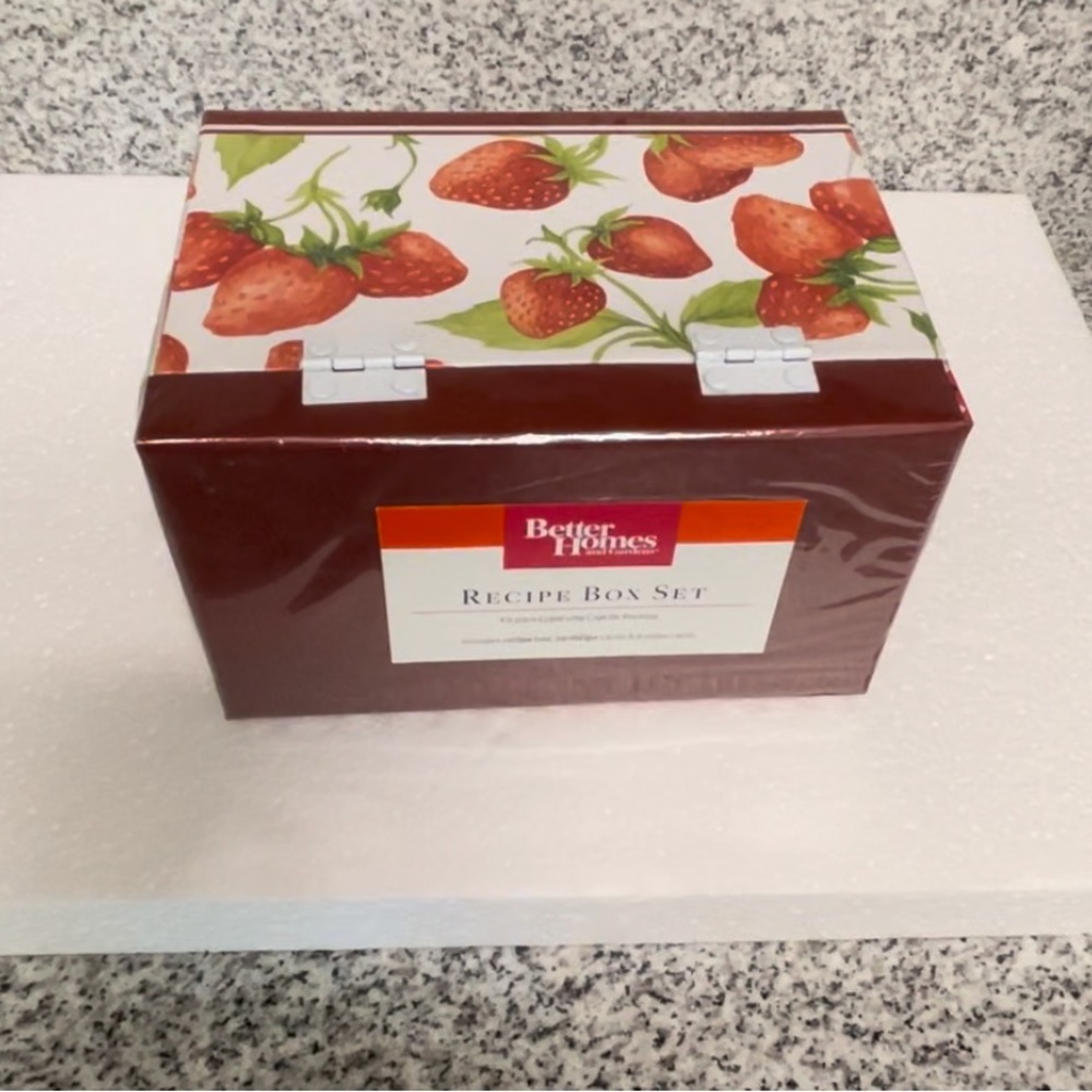 Better Homes & Gardens RECIPE BOX SET With recipe box recipe cards & index cards